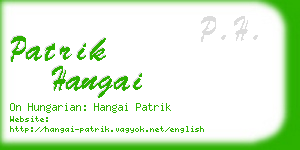 patrik hangai business card